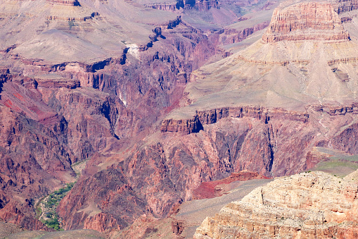 Aerial view of the beautiful slopes of the Grand Canyon