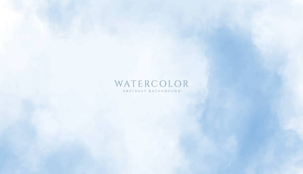 illustrations, cliparts, dessins animés et icônes de fond aquarelle horizontal abstrait. illustration d’arrière-plan d’espace vide de couleur claire neutre - fond aquarelle