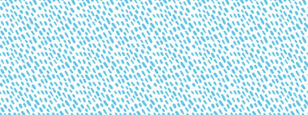 Vector illustration of Seamless abstract simple blue rain drop small slash dash pattern.