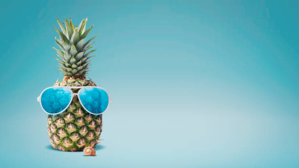 istock Funny pineapple wearing sunglasses 2068139156