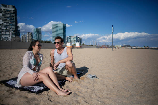 Sitting on the sand