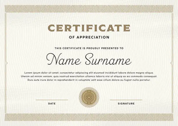 Vector illustration of Certificate Diploma Template