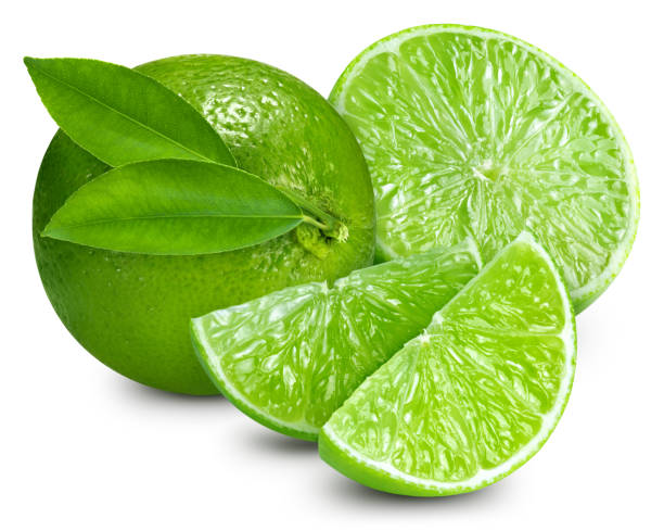 istock Fresh organic lime with leaves isolated 2068190234
