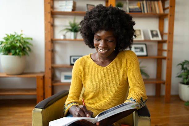 istock Young woman studying at home 2068193417