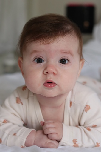 Portrait of a beautiful baby girl newborn
