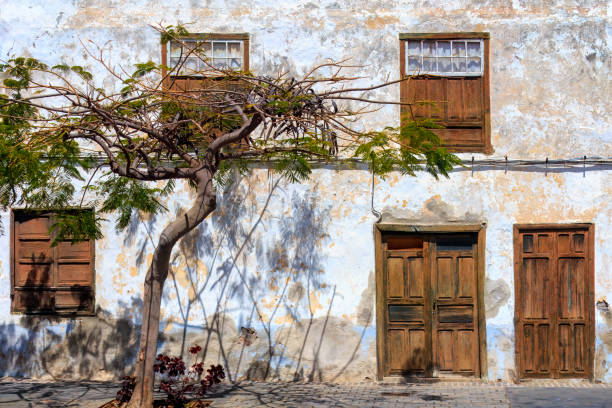 Beautiful old  wall in Buenavista del Norte, Tenerife island, Spain