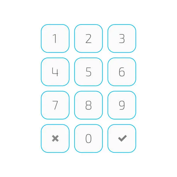 Vector illustration of Keypad entry vector.