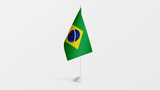 istock Brazil national flag on stick 2068365757