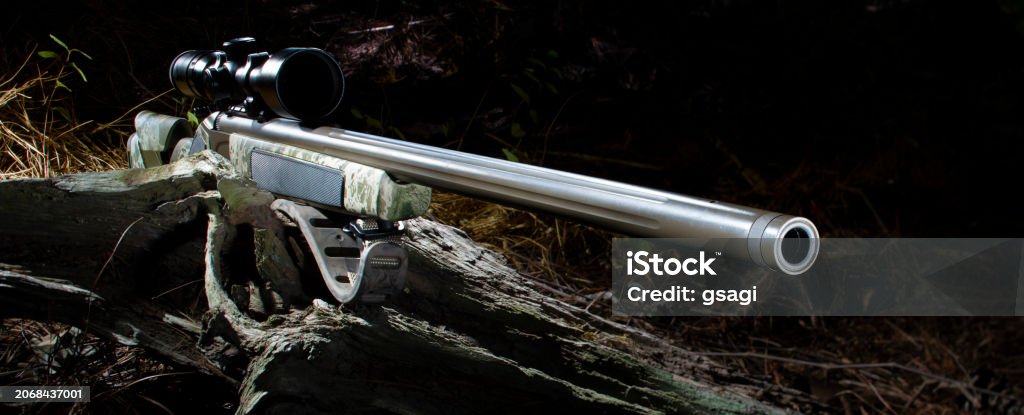 Muzzle Rifle Inline Close Look At A 50caliber Inline Muzzeloader Rifle Stock Photo ...