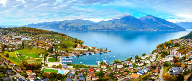 istock Spiez, Switzerland Panorama in Autumn 2068467839