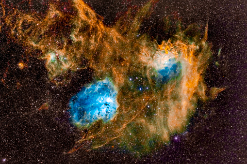 Astrophotography - IC 405 (also known as the Flaming Star Nebula, SH 2-229, or Caldwell 31) is an emission and reflection nebula in the constellation Auriga