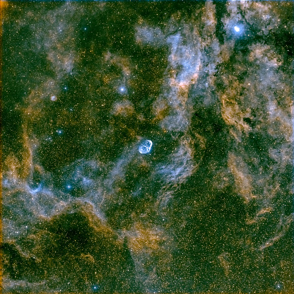 Cosmic landscape  with nebula, stardust, spiral galaxy and bright shining stars. Elements of this image furnished by NASA