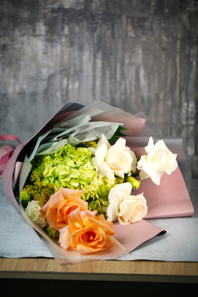istock Beautiful Bouquet of Flowers on Table 2068564738