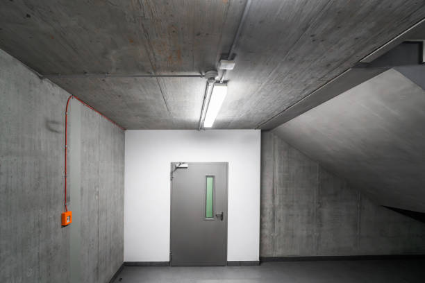 istock Concrete staircase in an office building. 2068567360