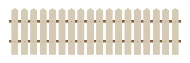 Vector illustration of Simple vector illustration of picket fence. design