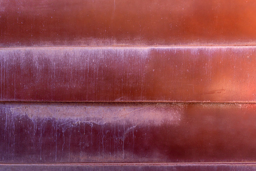 Rusty Metal Red wall. Background or Texture. Building Material, Construction. Horizontal Plane High quality photo