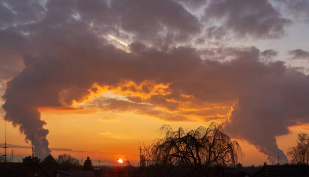 istock Water Vapor Cloud at Sunset 2068715435