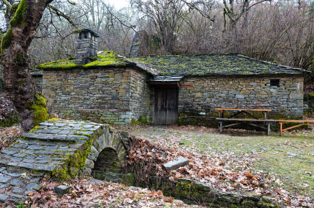 View of a traditional stone watermill near the village of Kipi in Zagori of Epirus, Greece