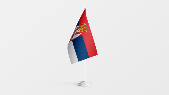 3D illustration. Profile, borders and flag of the nation, with the world the background.