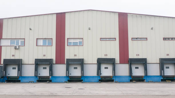 istock Cargo bays in industrial building 2068743597