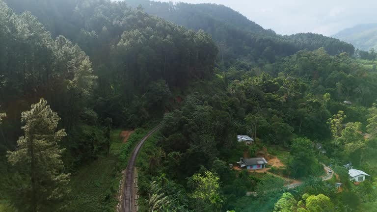 Aerial view of Nine arch bridge on Sri Lanka