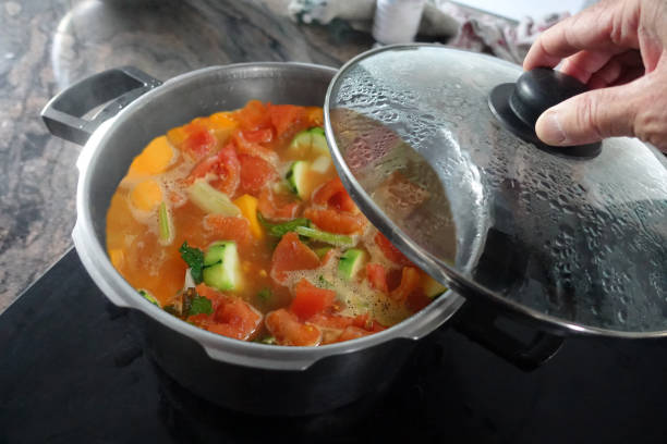 istock Pumpkin soup and various vegetables being cooked in a casserole dish 2068773382