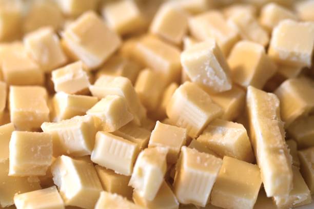 istock Closeup macro of white chocolate 2068864738