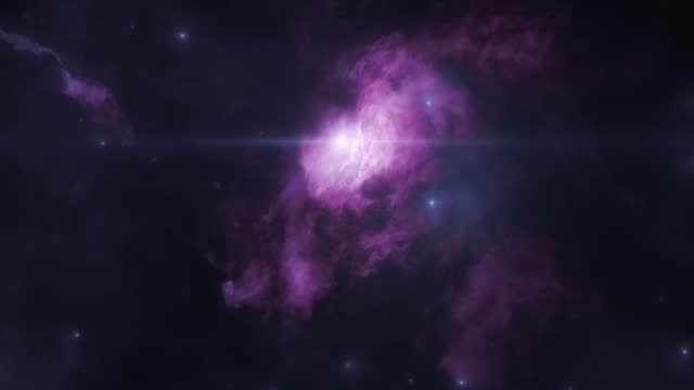 UHD 4K CGI Space Travel Animation Through Galaxies and Star Clusters.