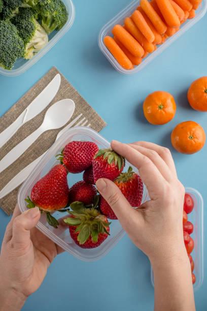 PET5 Container Flat Lay :Fresh Produce with Interactive Element