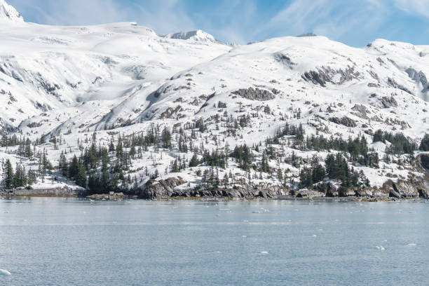 Snow covered Coastal Mountains in Sunshine, Alaska, USA