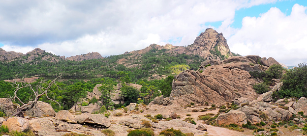 Corsica, nicknamed the Isle of Beauty, is dominated in its center by the Alta Rocca mountain with its red-orange colors. There are the famous Aiguilles de Bavella and the GR 20 hiking trail
