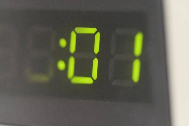 istock Closeup macro of numbers on a microwave 2068976422