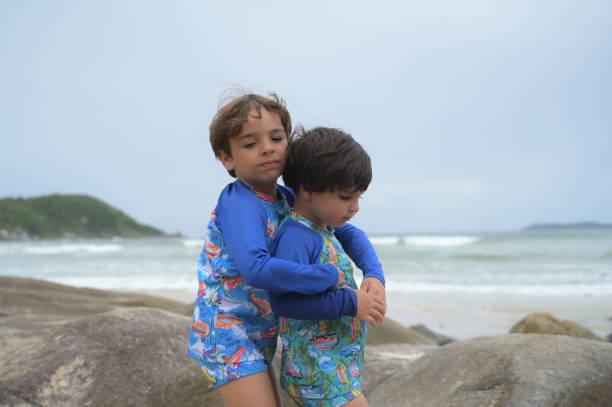 family on the beach