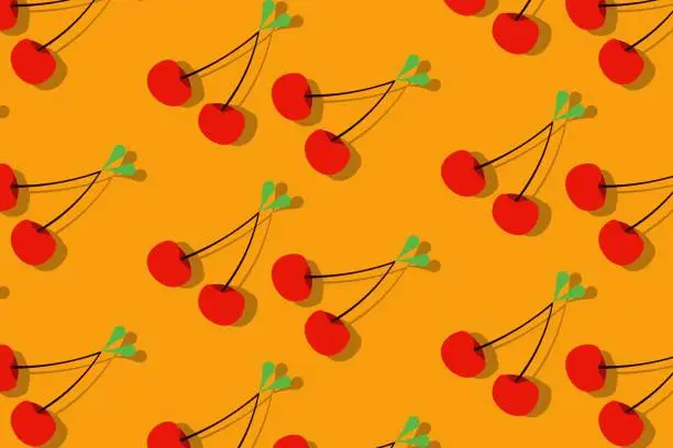Vector illustration of Cherry fruit
