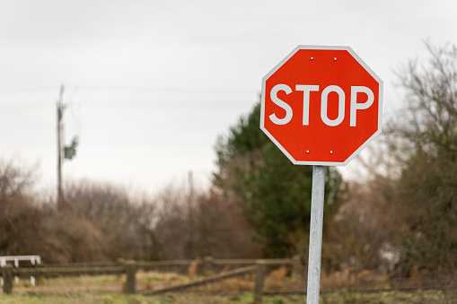 Stop and give way traffic sign