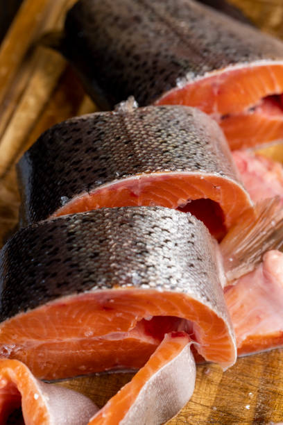 istock cooking a fish dish with expensive red salmon fish 2069126646