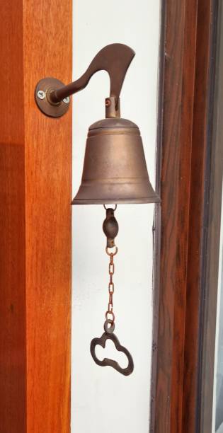 istock Hanging old brass door bell 2069500735