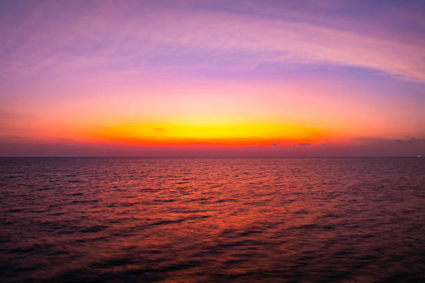 istock Landscape Sunset sky,Nature beautiful Light Sunset or sunrise over sea surface 2069539890