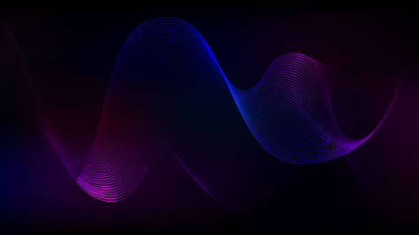 Tech neon sound radio neural waves. Artificial electricity magnetic beams. Speed 3d spiral eclipse background. Fabric line blue, pink and purple violet. Smokey trail network. Tech neon sound radio neural waves. Artificial electricity magnetic beams. Speed 3d spiral eclipse background. Fabric line blue, pink and purple violet. Smokey trail network magnetic field stock illustrations