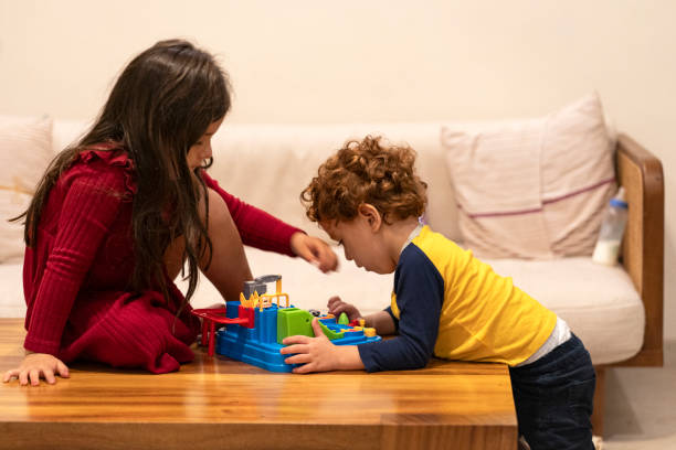 istock Children playing with new colorful toy 2069590088