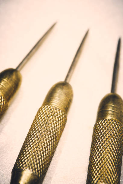 istock Three metal dart tips for playing darts. 2069613842