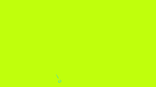 Video transition with blue shading of Musical notes on a green screen