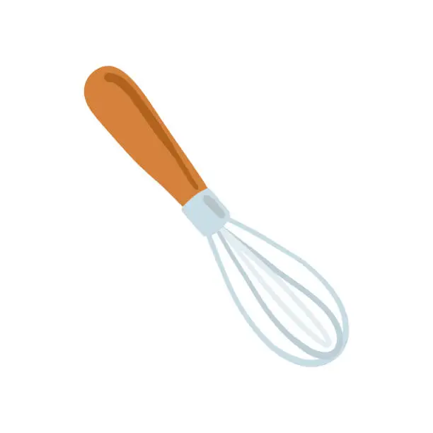 Vector illustration of Vector concept cooking whisk the illustration depicts a flat vector cartoonstyle design