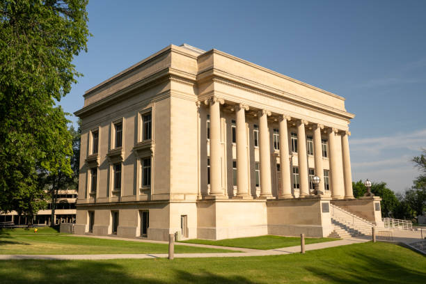 Bismarck, U SA - June 10, 2023. Liberty Memorial Building in Bismarck, the capital city of North Dakota, USA