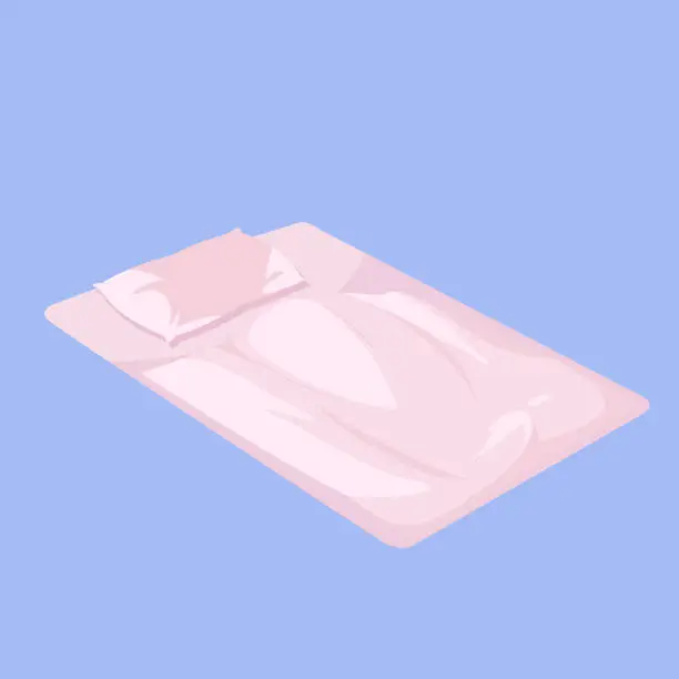 Vector illustration of Vector illustration of bed on white background