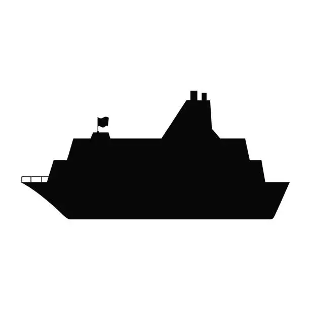 Vector illustration of Vector warship icon simple illustration of warship vector icon for web