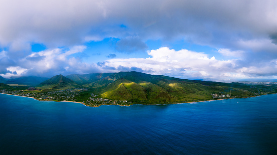 Aerial view of North shore, St. John, United States Virgin Islands