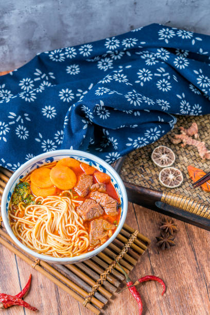 istock Braised Beef noodle soup in a tray 2069813338