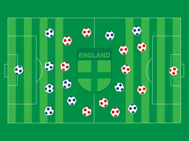 Vector illustration of England football