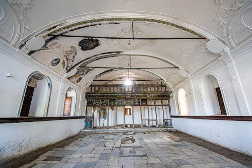 Dohany synagogue altar in Budapest. Historical jewish landmark in Hungary.